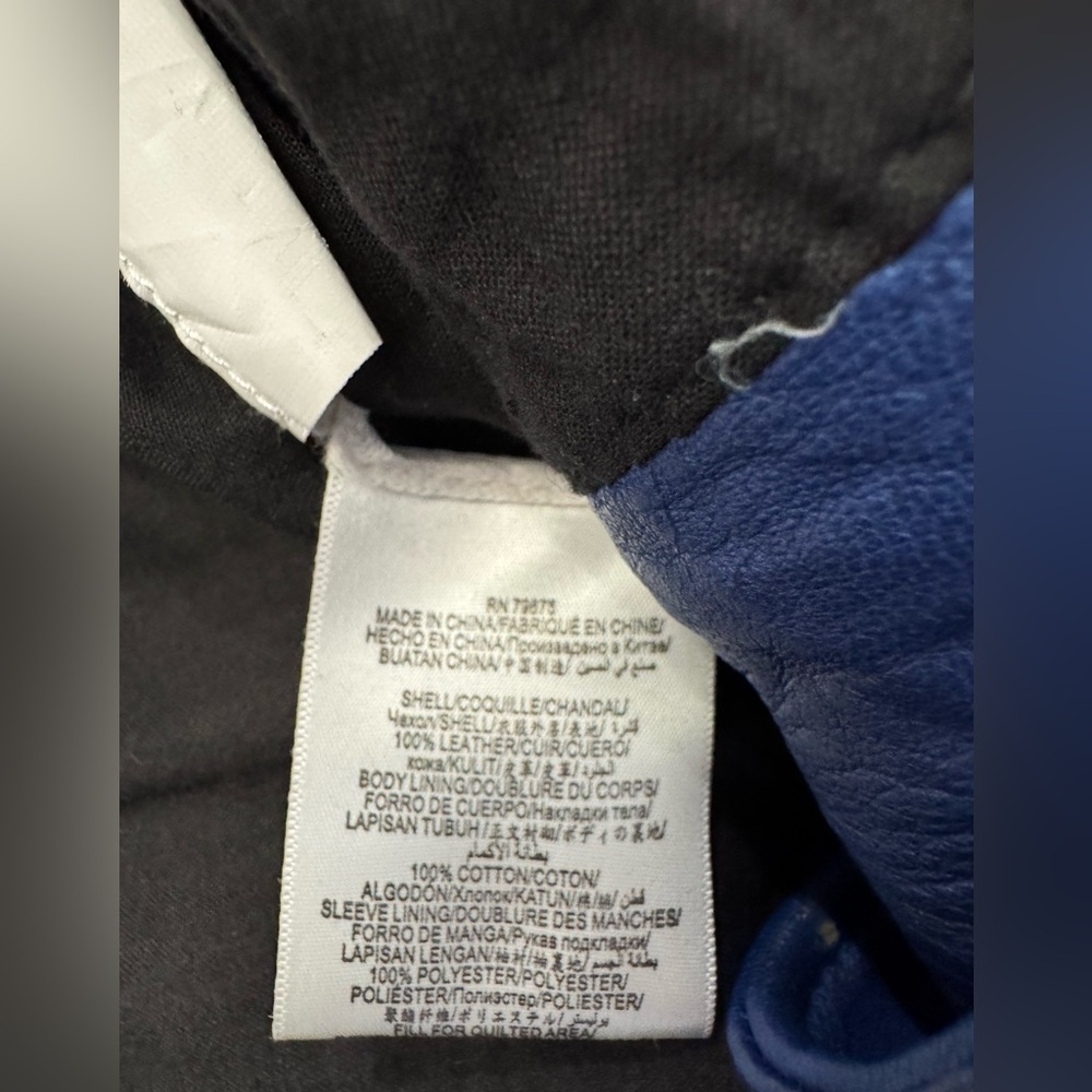 BCBGMaxAzria Blue Leather Moto Jacket - Picture 5 of 5